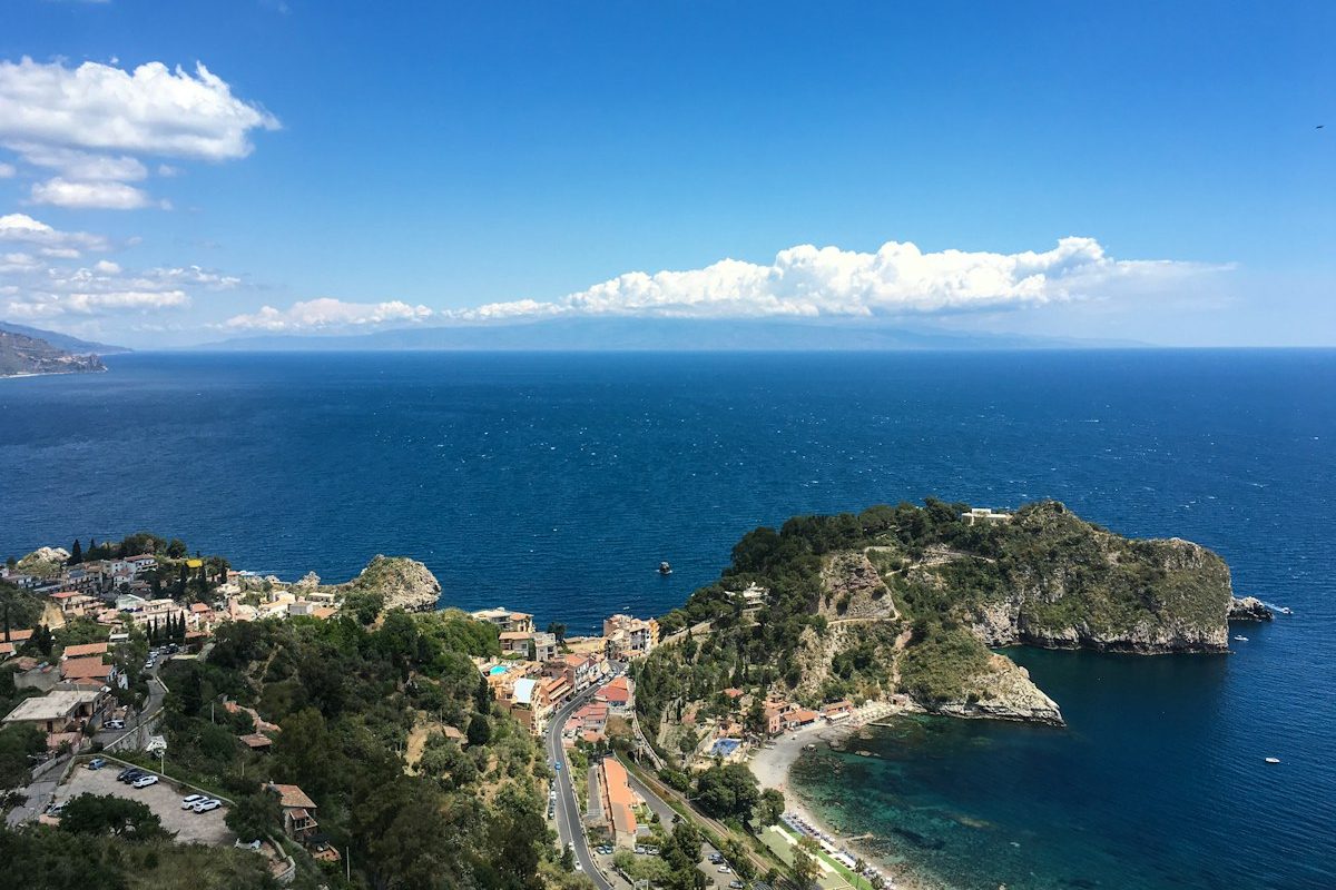 Sicily, Taormina above the sea