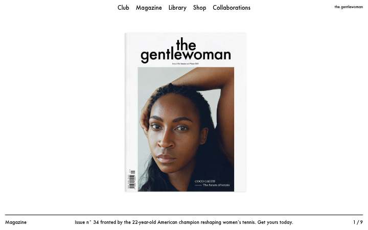 The Gentlewoman homepage