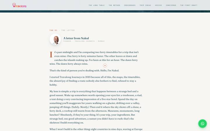 travalong.co.in today, the letter